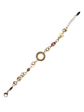 Xuping 18K Gold Plated Red Evil Eye Nazar Bracelet Adjustable 7”-8.5”